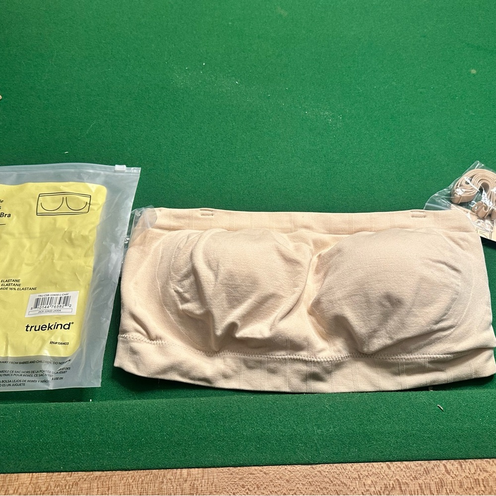 Truekind Cream Bandeau Bra